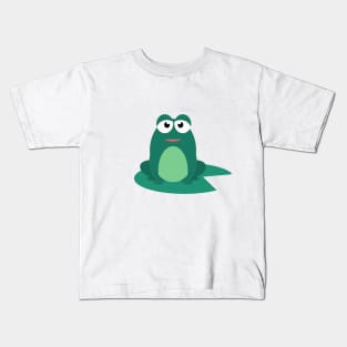 Cute Green Frog Kids T-Shirt